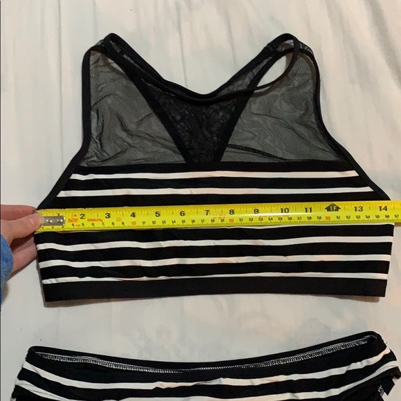 Vince Camuto swim suit bikini 2piece mesh stripes - Picture 7 of 8